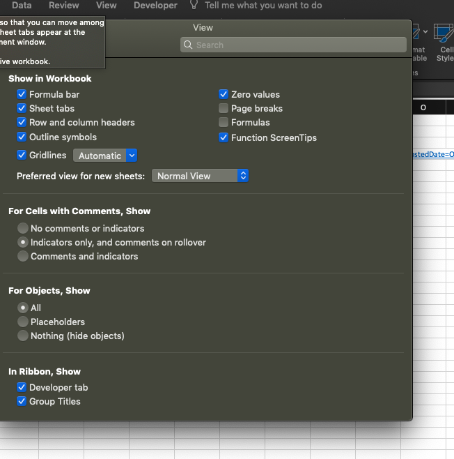 Excel MAC 2019 Tooltips/Screentips - Microsoft Q&A
