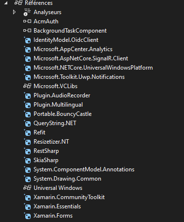 UWP project reference