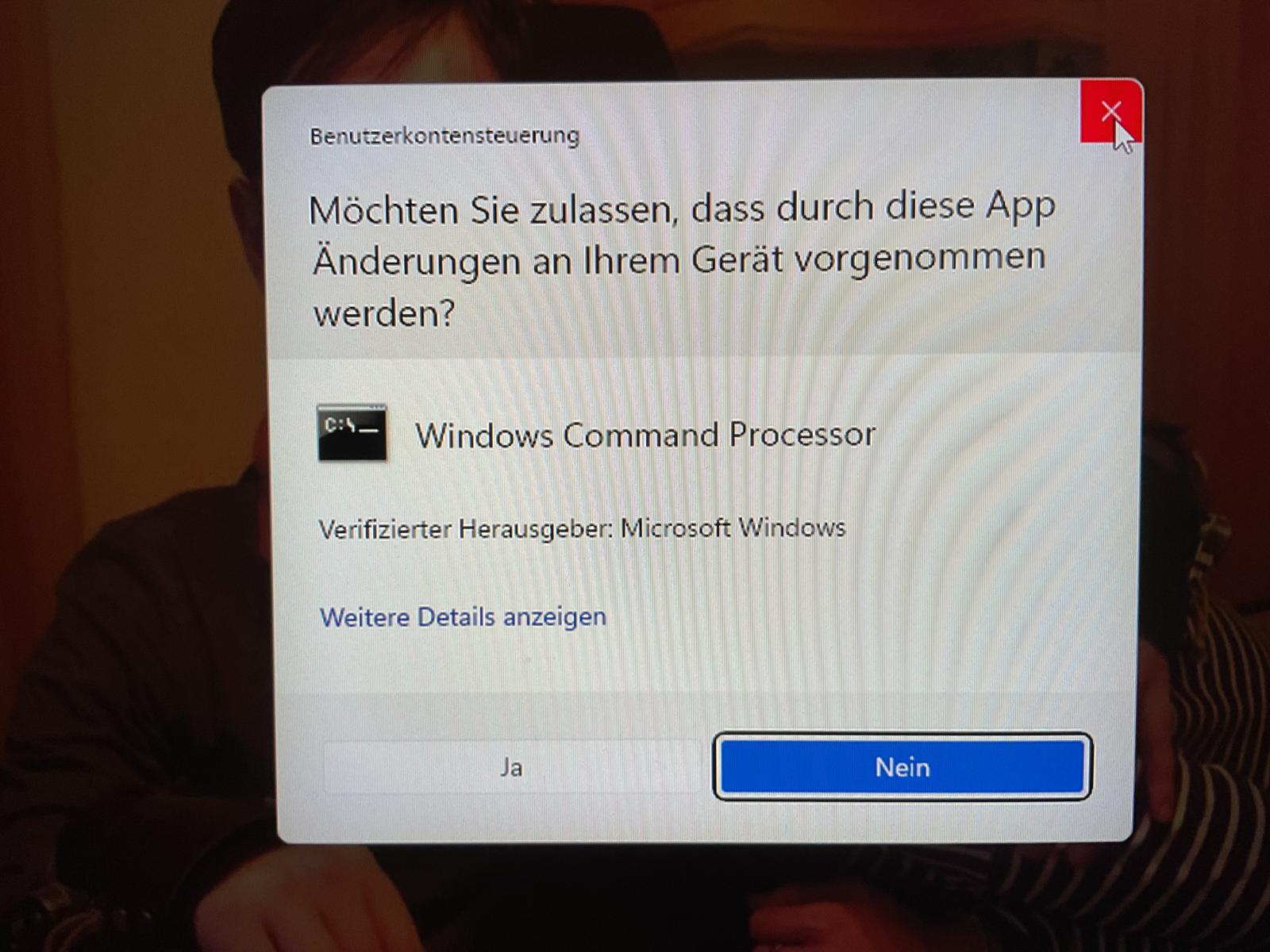 MS Eingabeauf Meldung