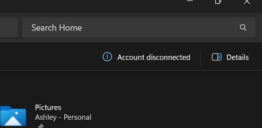 How to fix File Explorer "Account Disconnected" Message? - Microsoft Q&A