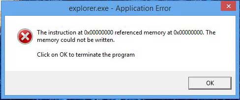 explorer.exe - Application Error