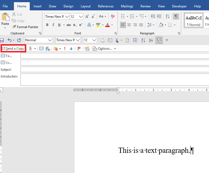 E-mailing a document in Microsoft Word 2019 - Microsoft Q&A