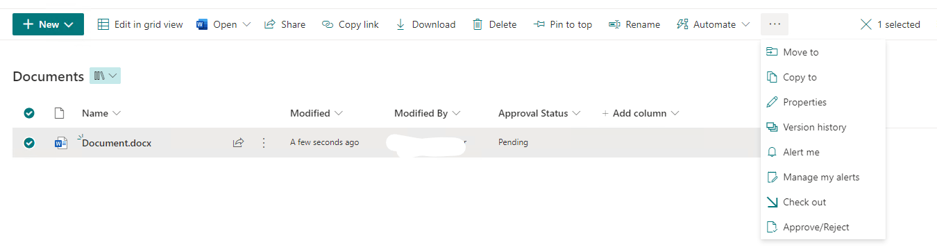 SharePoint Submit to approval button is missing - Microsoft Q&A