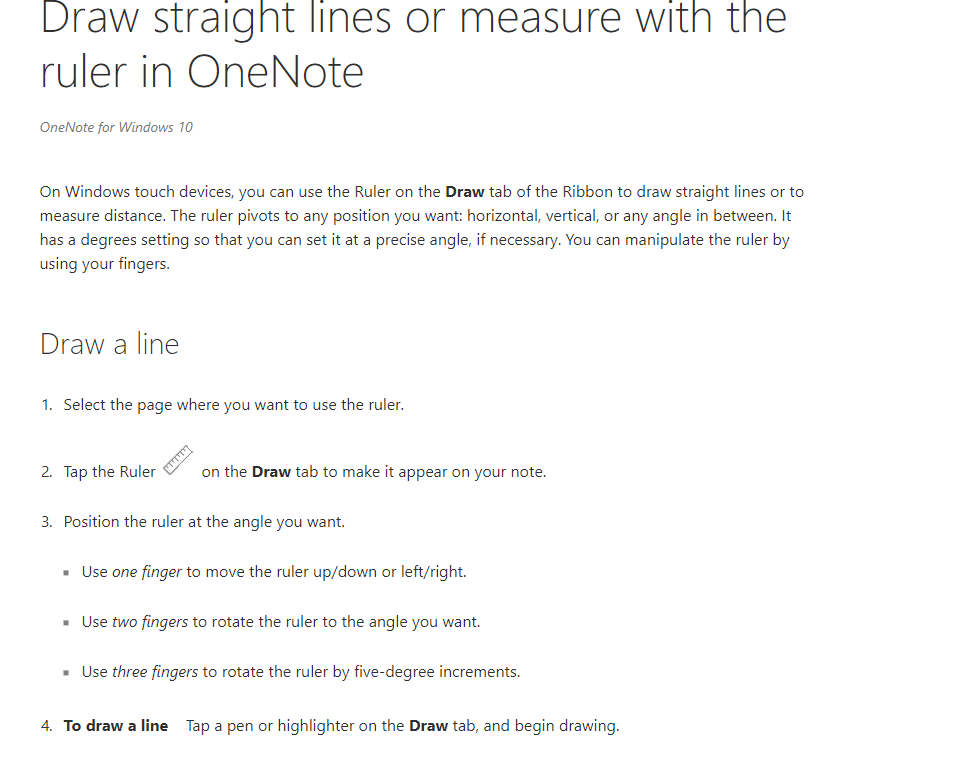 Onenote Ruler - Went to Try and Use for the 1st Time and it Isnt in the ...