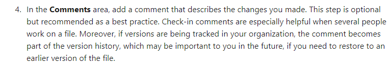 How do you add a comment in version history? - Microsoft Q&A