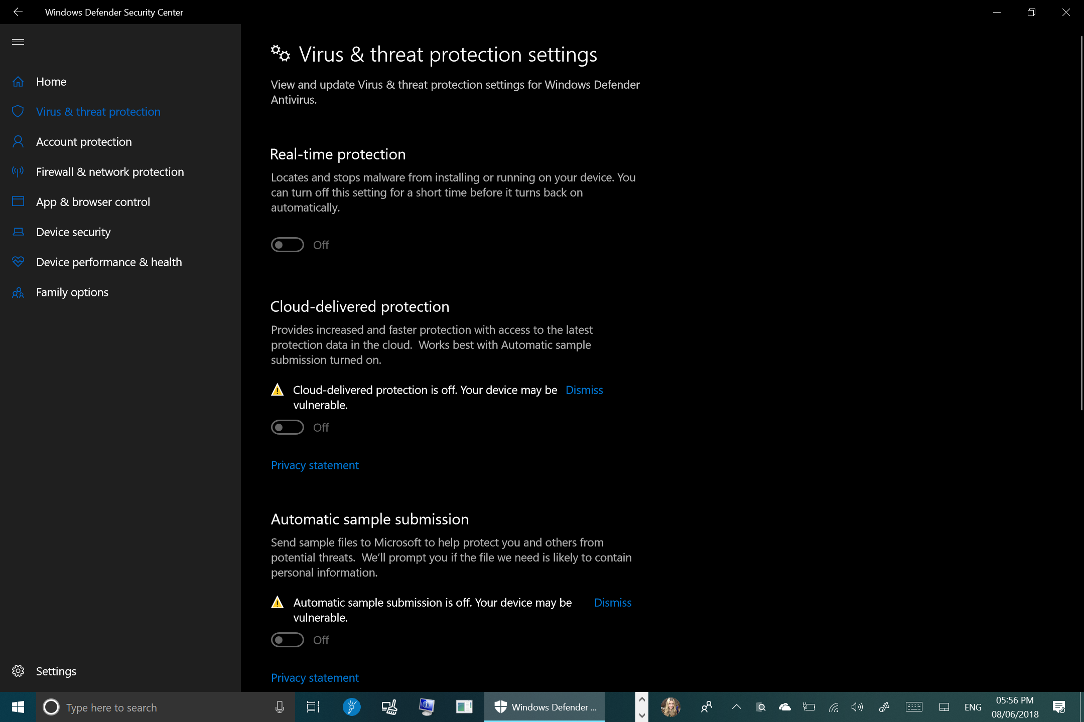 Windows Defender not working after rollback - Microsoft Q&A