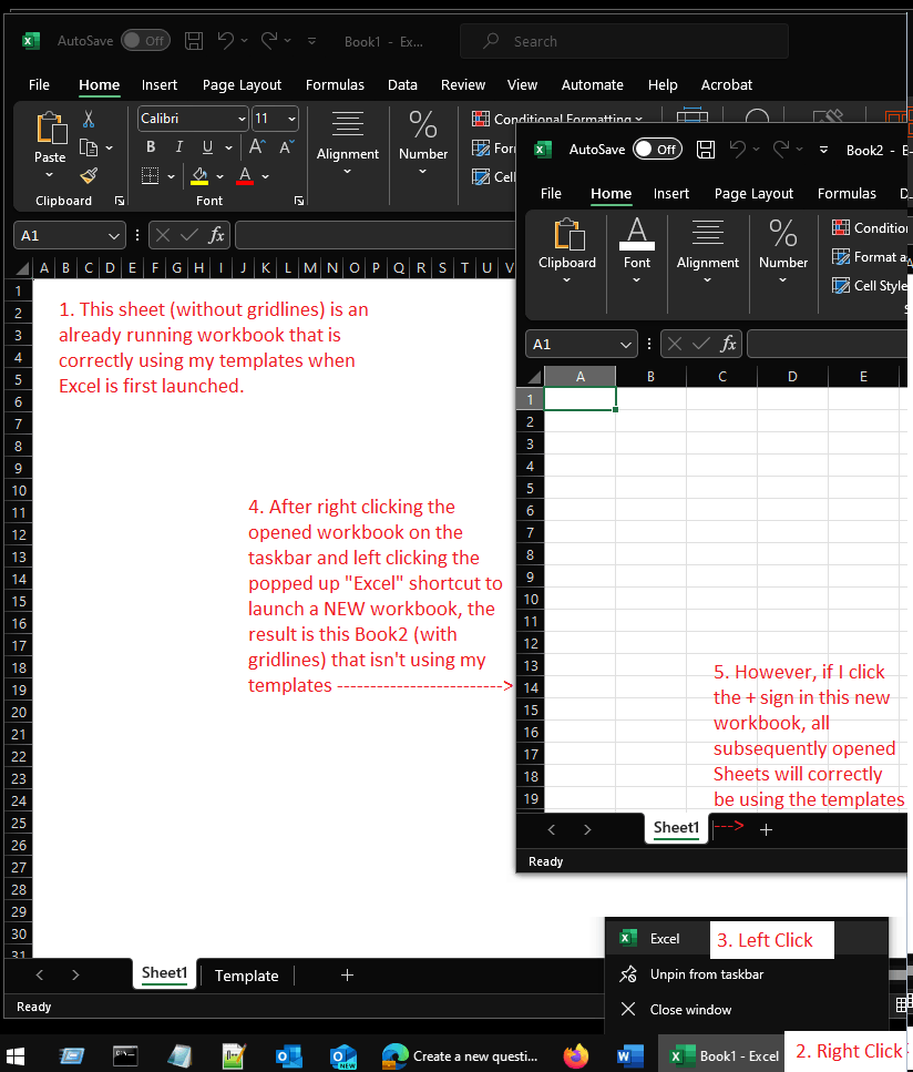 Excel template not being used in VERY specific scenario (right-click on ...