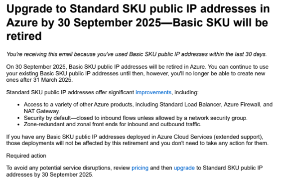 その他 Up Against the Wall PSA8 INWO Upgrade to standard SKU public IP addresses - Microsoft Q&A