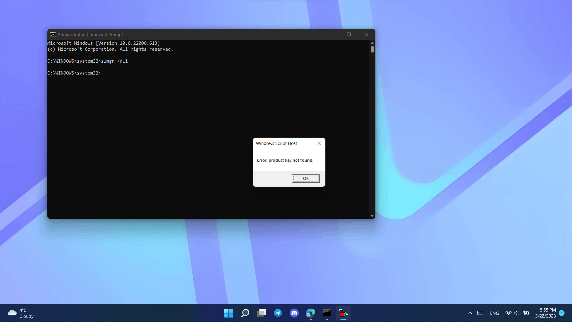 Showing Windows Activated in settings but with vbs command no product ...