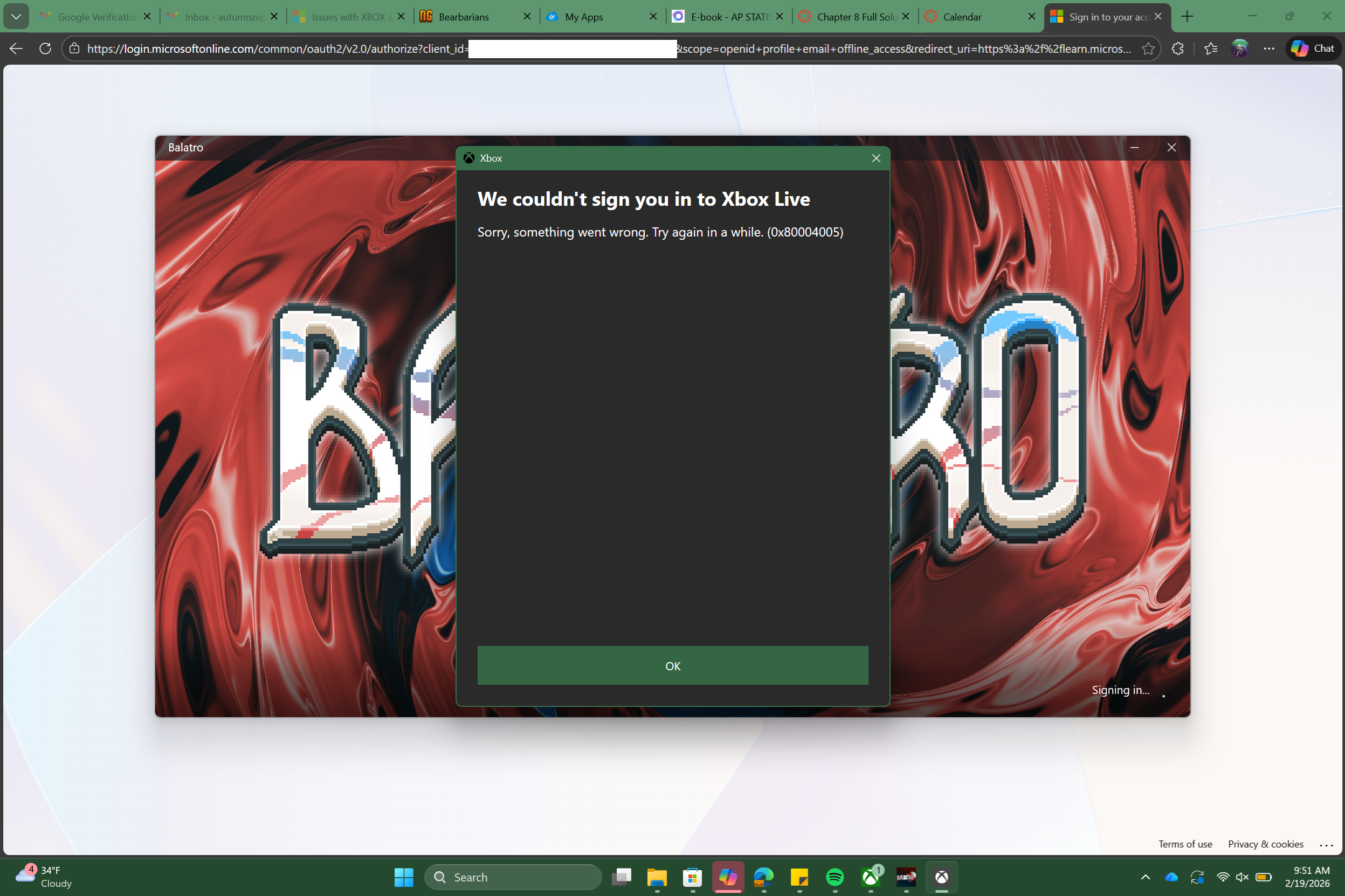 Can't sign into Xbox App with any accounts - Microsoft Q&A