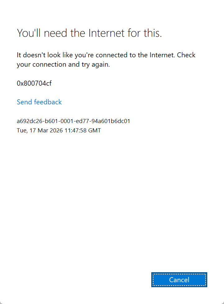 Error msg