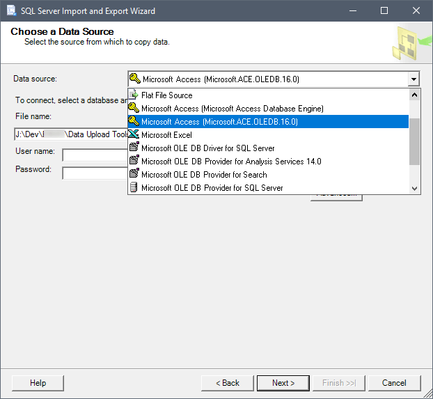 What is the easiest way to import Access database files (.accdb) into ...
