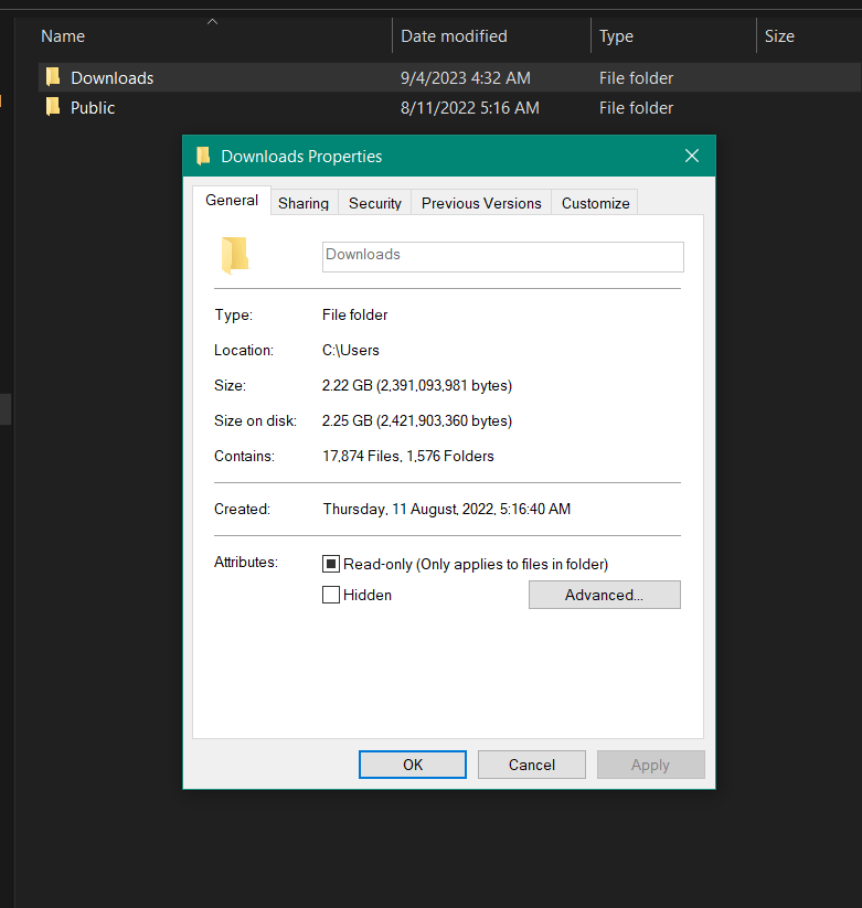 i accidently change the downloads file location and now it became the ...