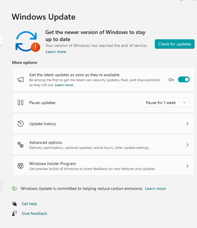 I have Windows 11 on this computer. Windows update is telling me my ...