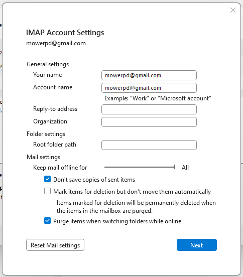 Outlook sync error 800CCC0F-0-0-322 - Microsoft Q&A