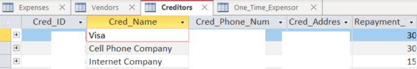 Create an Access table to track Expenses from multiple types of ...