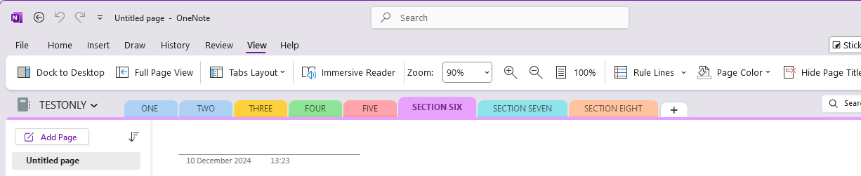 How to prevent the coloured 'section tabs' from being stacked/collapsed ...