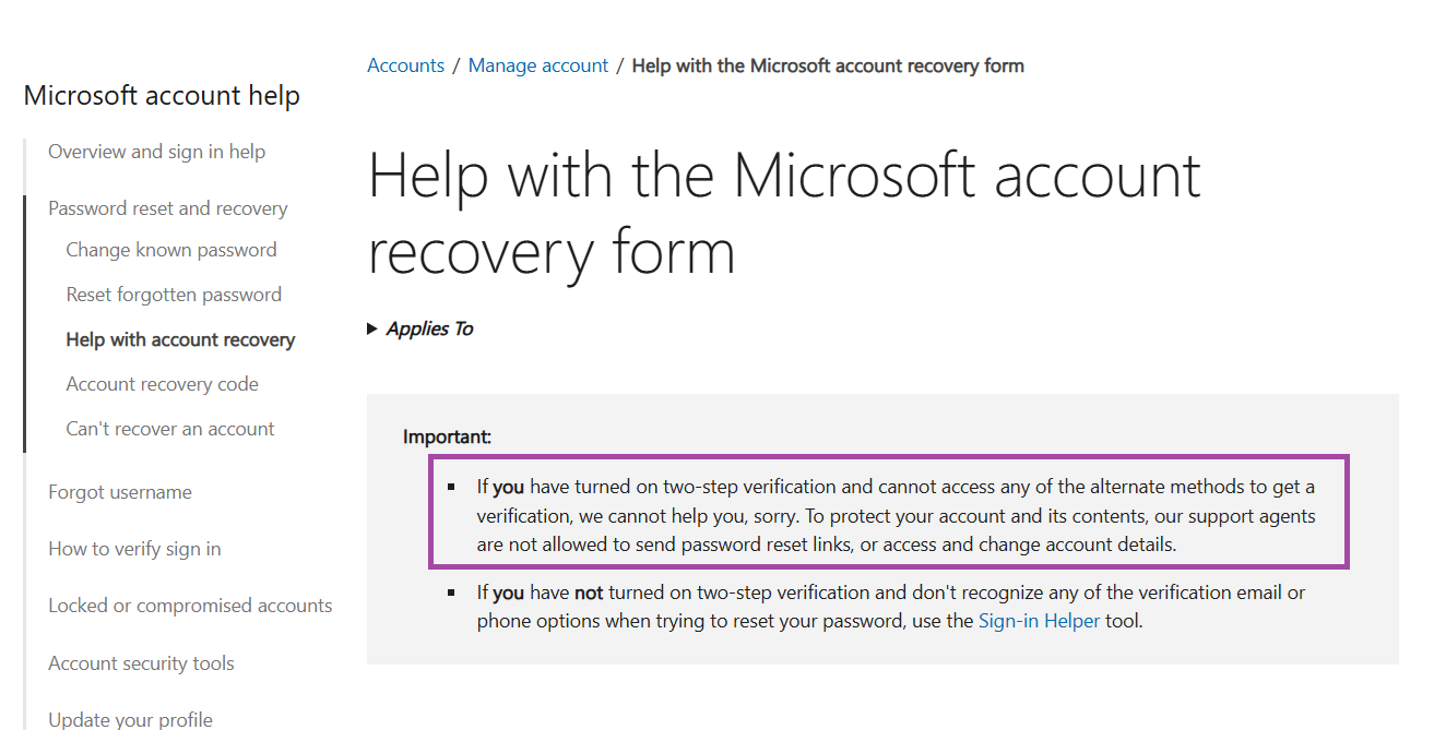 Lost account - Microsoft Q&A