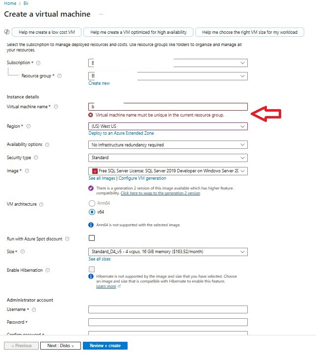 005_create Azure SQL error duplicate name - masked