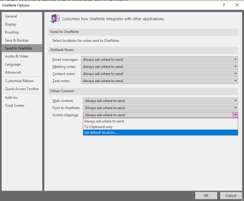 Screen clipping OneNote 365 - Microsoft Q&A