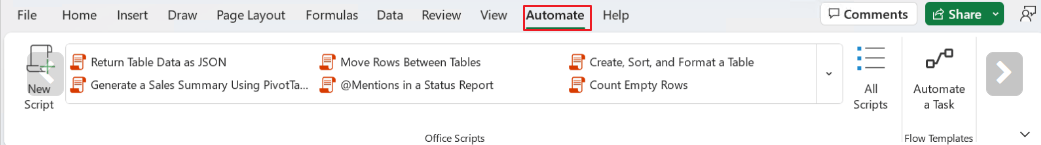AUTOMATION TAB EXCEL - Microsoft Q&A