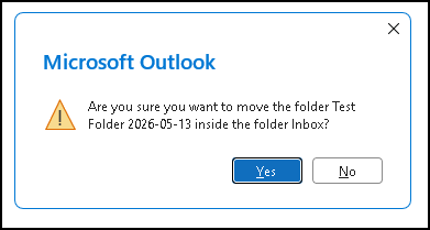 How to get a folder inside the inbox out of the inbox folder ...