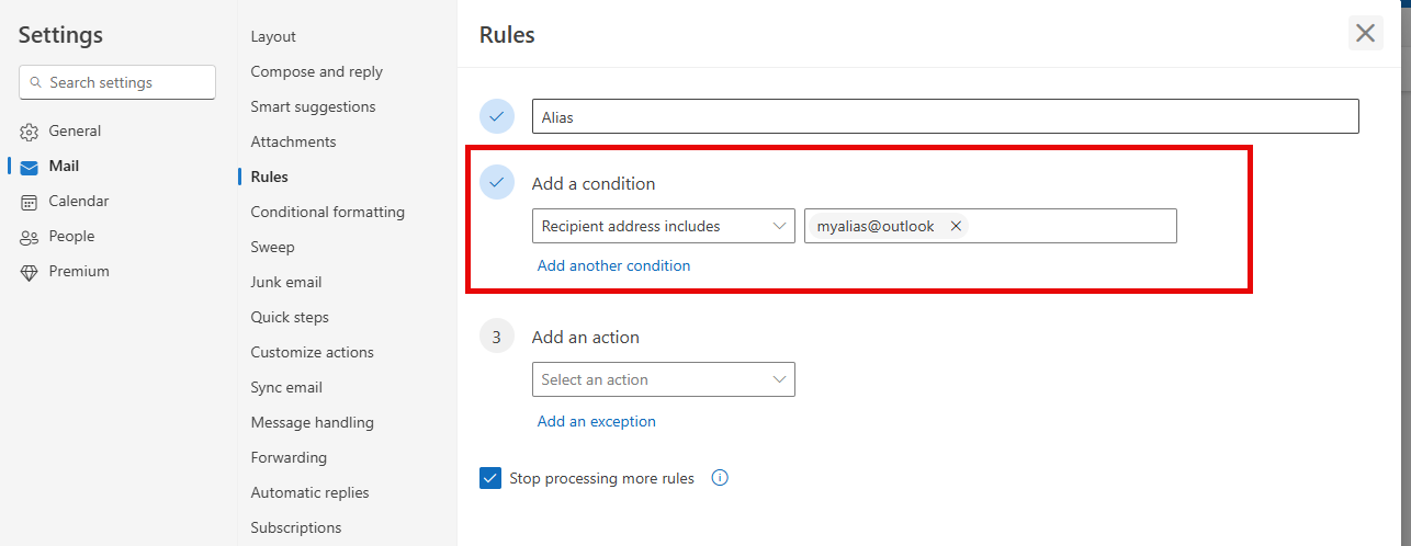 How can I set up e-mail filtering per alias, in Outlook? - Microsoft Q&A