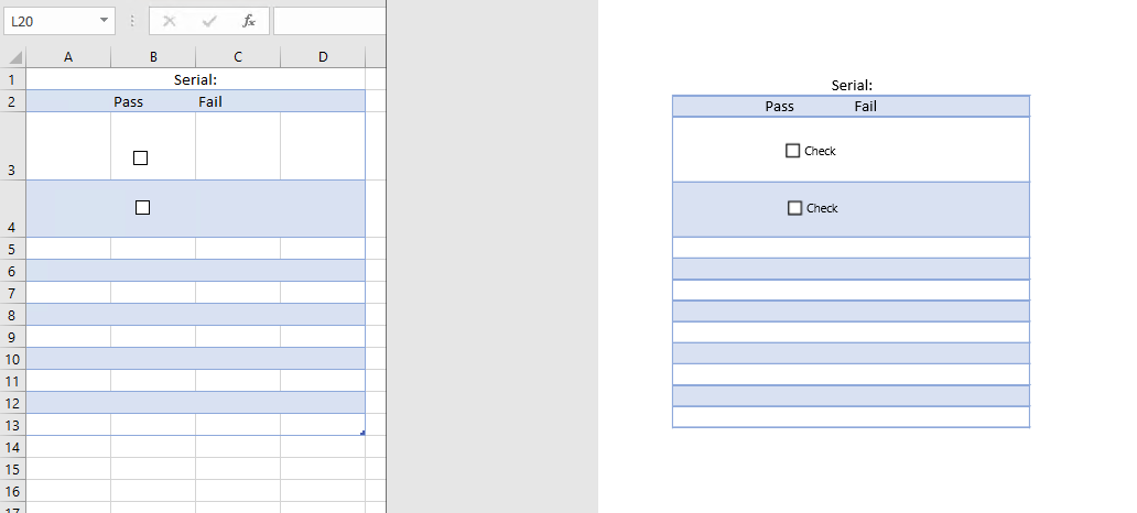 Excel Checkboxes displaying different size in Print Preview & PDF ...