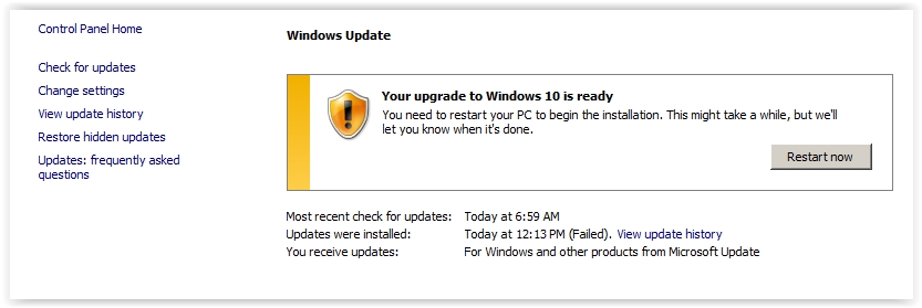 "Windows Update cannot currently check for updates, because you must ...