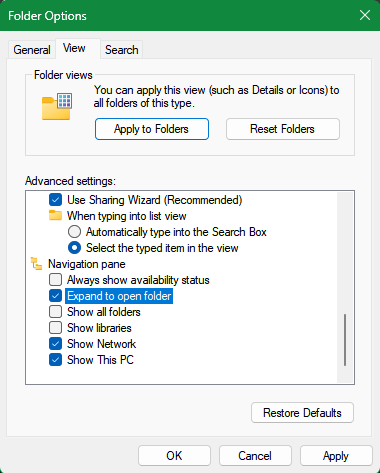 Explorer. Always show in the left pane a sub-folders position in the ...