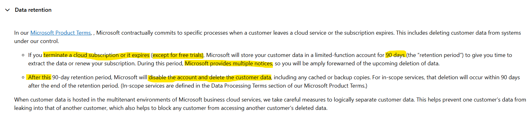 Microsoft account close error due to Azure tenant blocked for ...