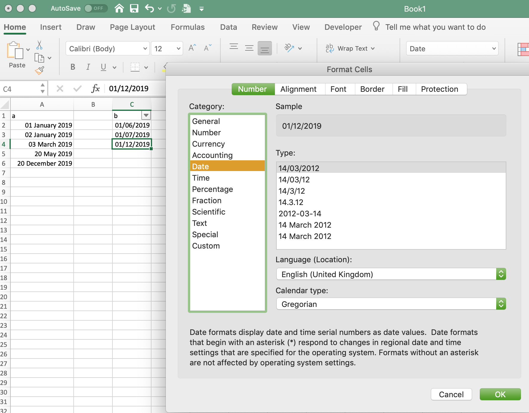 Filter in Excel shows the dates in a different language - Microsoft Q&A