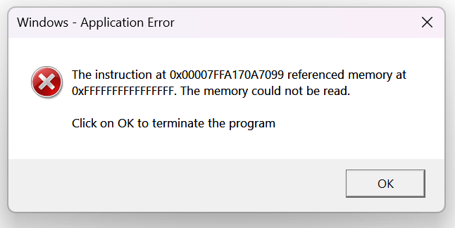 Error - Windows - Microsoft Q&A