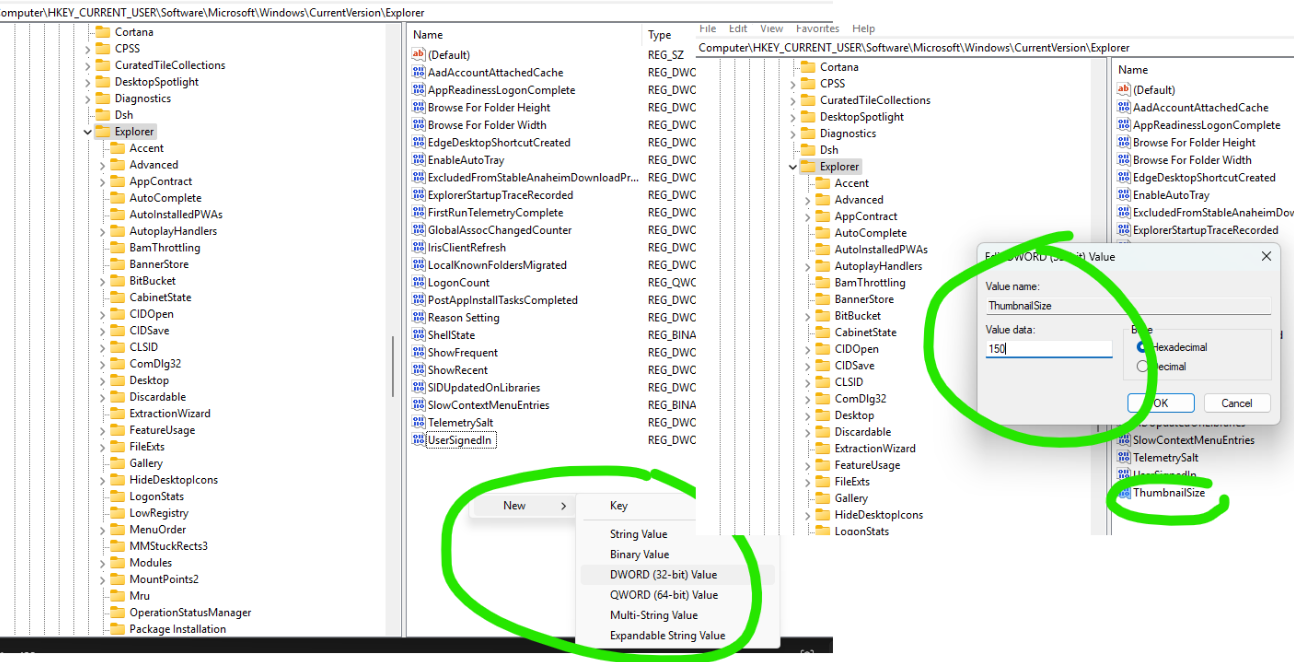 Cannot change thumbnail size in Explorer Windows 11 - Microsoft Q&A