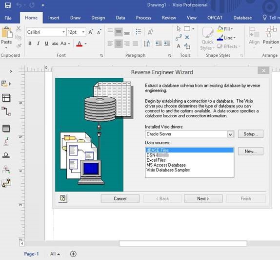 No Database tab when trying to reverse engineer a database using Visio ...