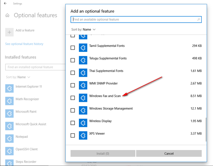 Cant remove Scan & Fax in Windows 10 - Microsoft Q&A