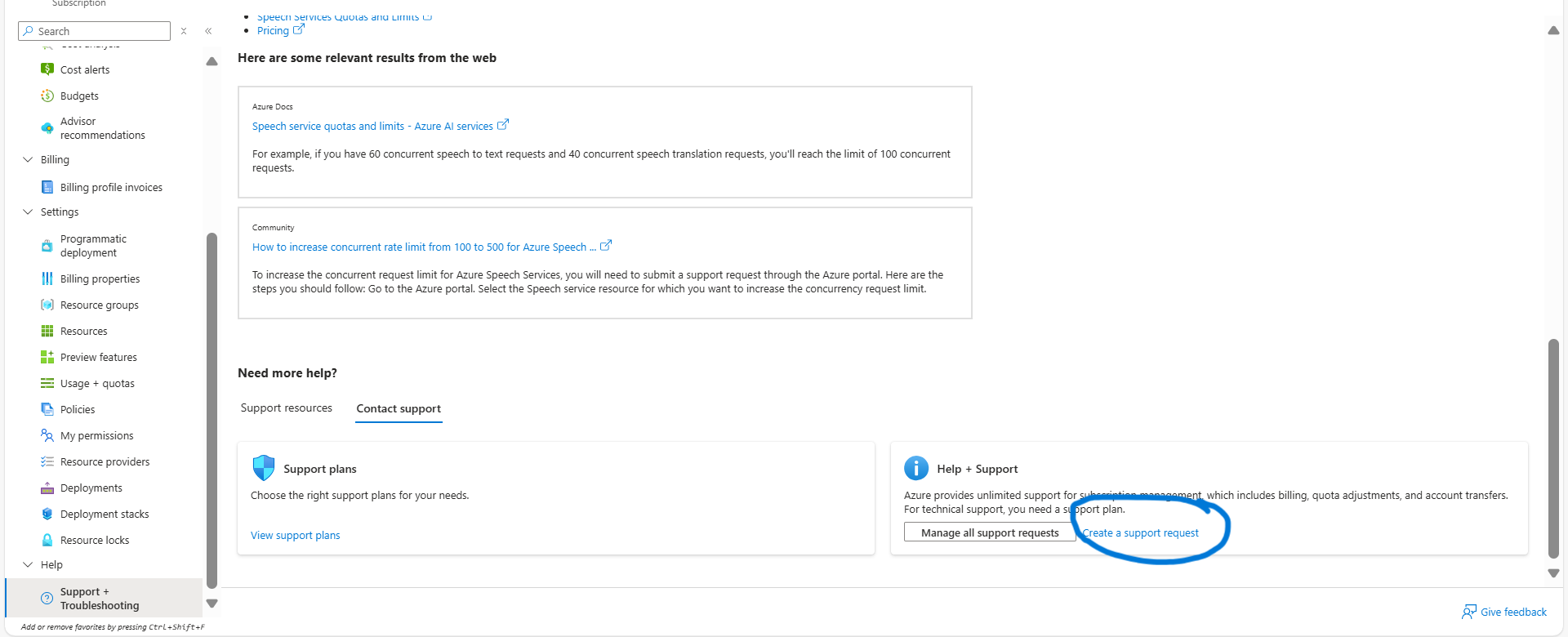 Goto create a support ticket