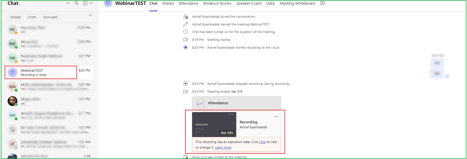 Unable to access the recording for my MS Teams webinar - Microsoft Q&A