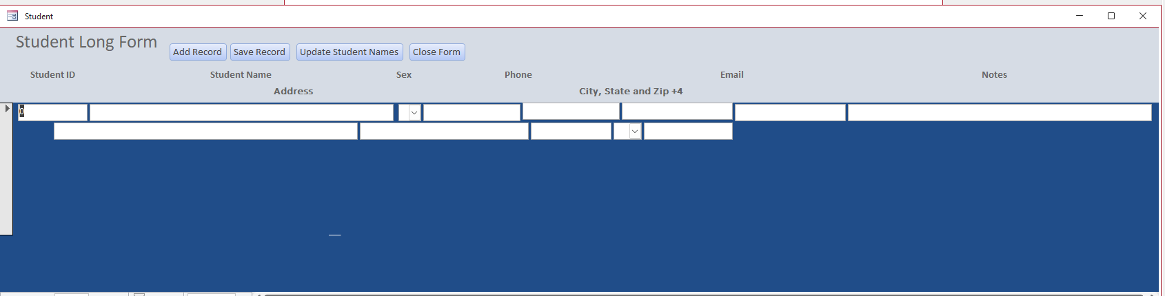 Created Continuous Form, the Detail Section Height will not reduce past ...