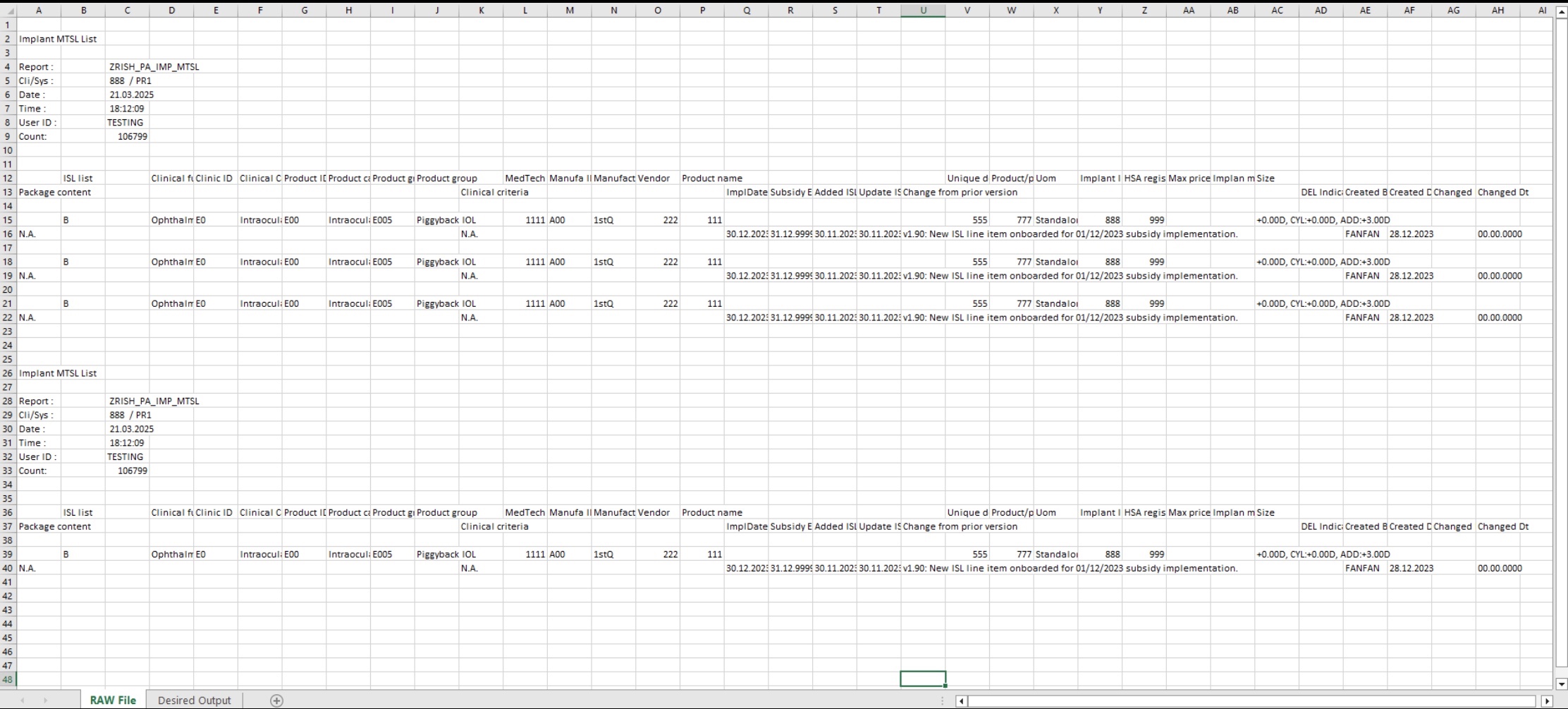 How do I collate double rows as column headers and remove page side ...