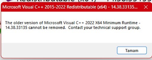 : Microsoft Visual C++ 2022 X64 Minimum Runtime - 14.38.33135 Error ...