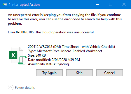 Errors and Not Saving Word & Excel in OneDrive - Microsoft Q&A