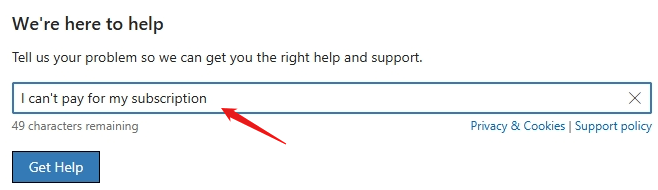 I am unable to make payment on my Microsoft office 365 subscription. I ...