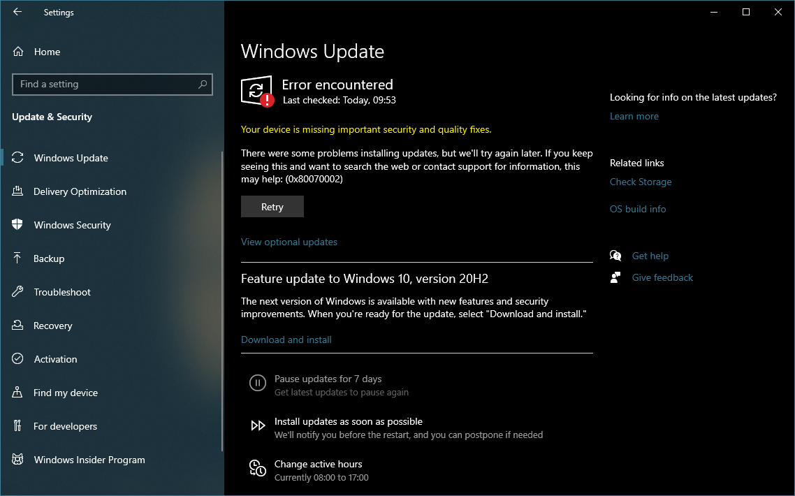 Windows10 Update Failure - Microsoft Q&A