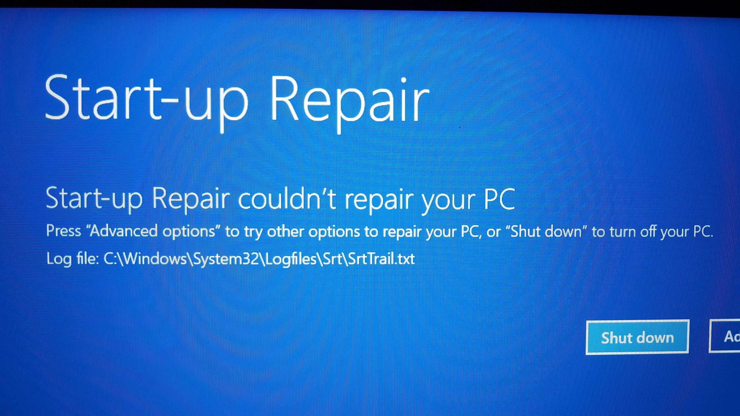Windows 10 Your PC did not start correctly. - Microsoft Q&A