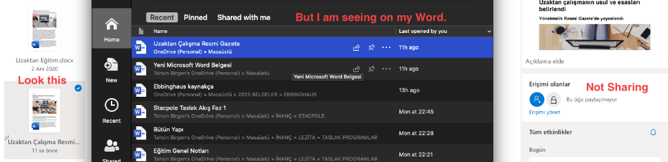 Recent files its not mine? - Microsoft Q&A