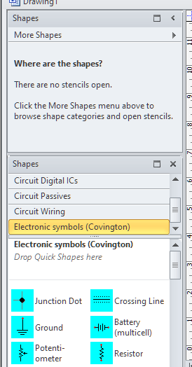 Why does my Visio Shapes pane look like this? Doubling up ...