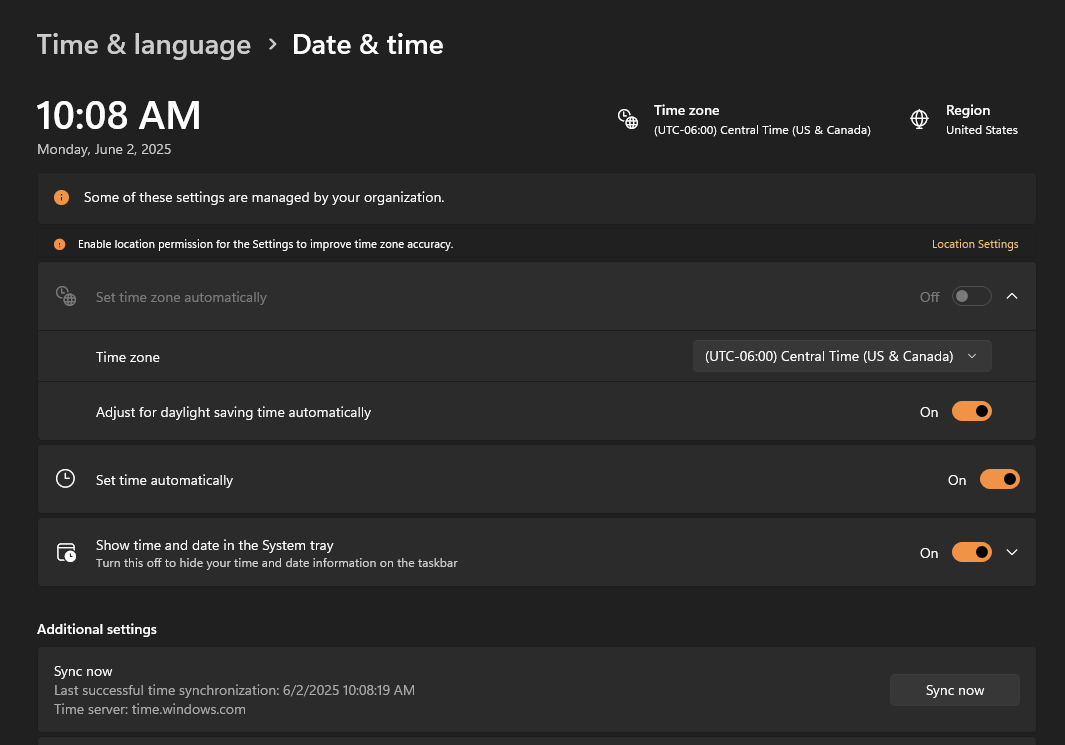 Laptop time not in alignment with notifications - Microsoft Q&A