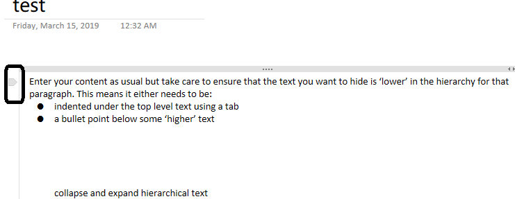 hide content in OneNote - Microsoft Q&A