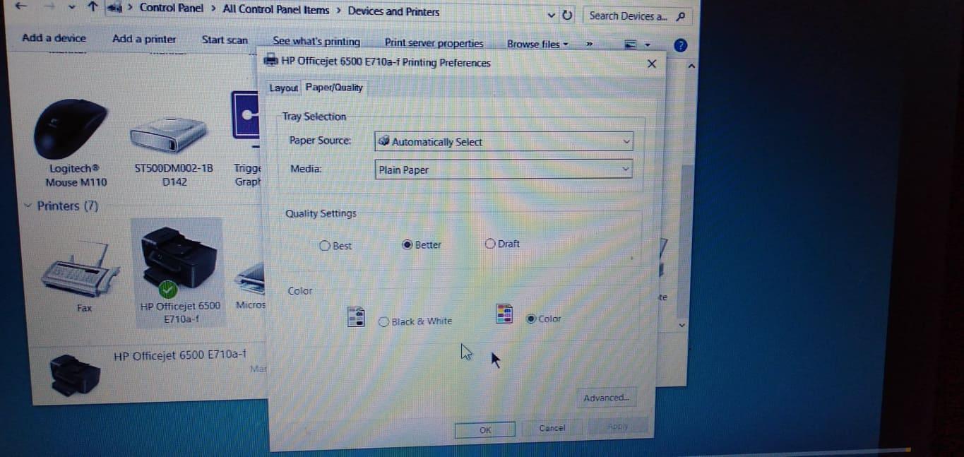Printer Won't print black, but prints color